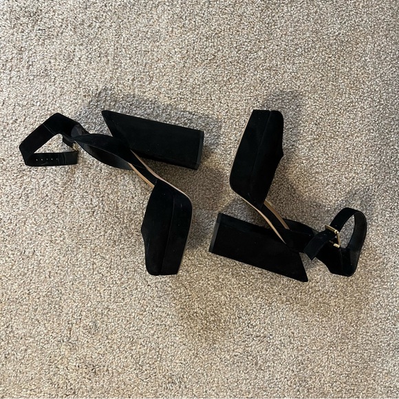 ASOS Piñata Platform Heels Faux Suede Size 9 - Picture 2 of 5